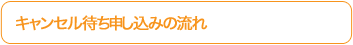 キャンセル待ち申し込みの流れ